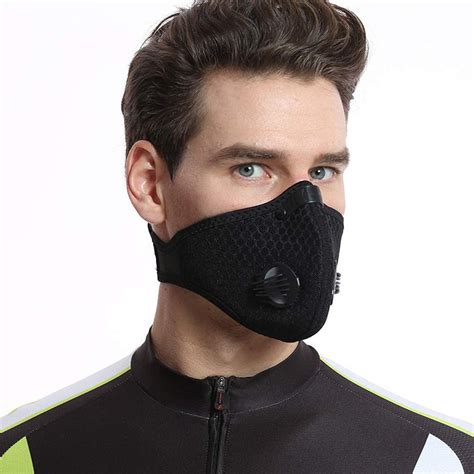 Rennicoco Dust Mask Air Filter Face Mask Allergy Mask For Motorcycle Bikes Sports Woodworking