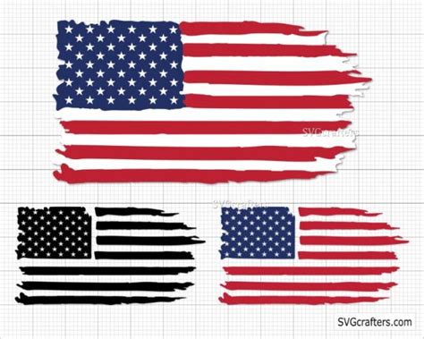 Distressed American Flag Svg Usa Flag Svg Grunge Usa Flag By Pinoyart