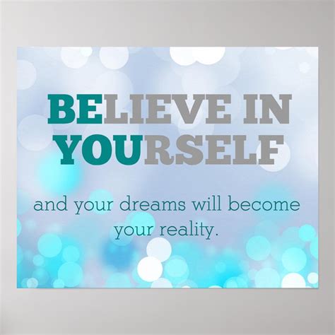 Believe In Yourself Poster Zazzle