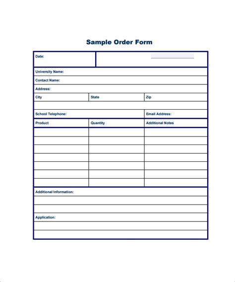 Order Form Template 23 Download Free Documents In Pdf Wordexcel