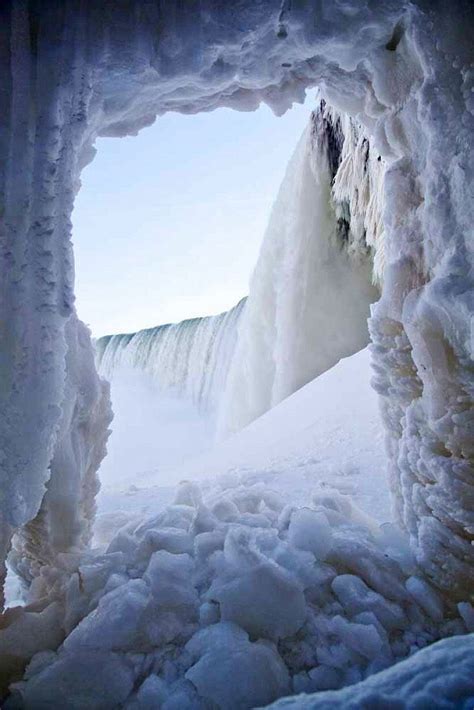 Niagara Falls Partially Frozen During Polar Vortex 2014 Beautiful Winter Photography Nature