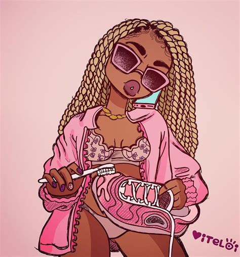 pin by shonny on pink art black girl magic art black girl art black girl cartoon