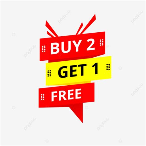 Buy 2 Get 1 Free Banner Buy 2 Get 1 Free Banners Promotion Png