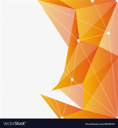 Background Template With Orange Triangles Vector Image