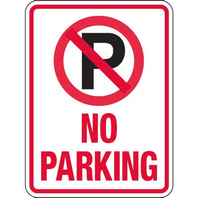 No parking between signs with left arrow sign 12x18 heavy gauge aluminum signs. No Parking - Pavement Message School Signs | Seton School ...