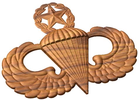 Master Parachutist Jumpmaster Badge Style A Cnc Military Emblems