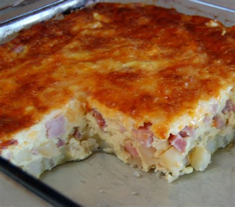 Then pour into the baking dish. O'Brien Breakfast Casserole | Cooking Mamas