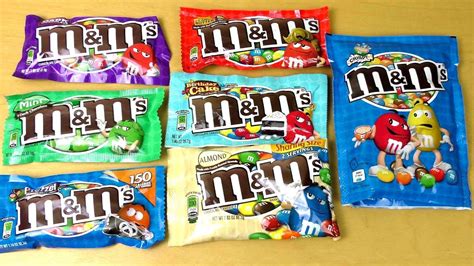 Mandms In Different Flavors Mars Mms Variety Review Youtube