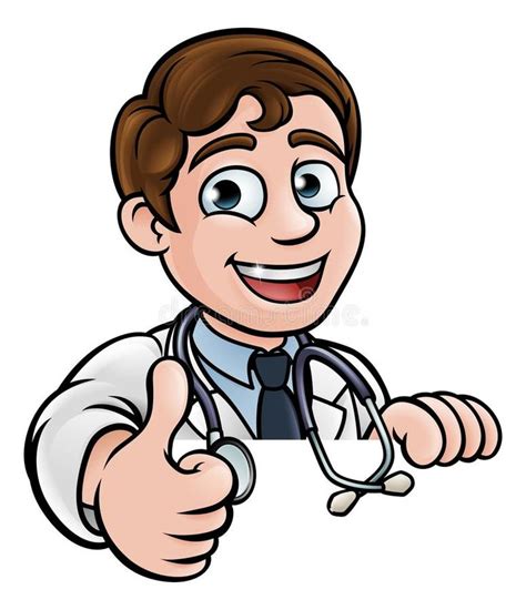 Doctor Cartoon Character Thumbs Up Vector Illustration Cartoon Characters Cartoon Character