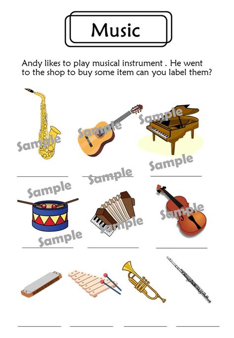 Musical Instrument Vocabulary English Esl Worksheets For Distance