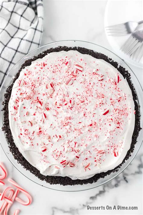 Candy Cane Pie Recipe And Video Easy No Bake Candy Cane Pie