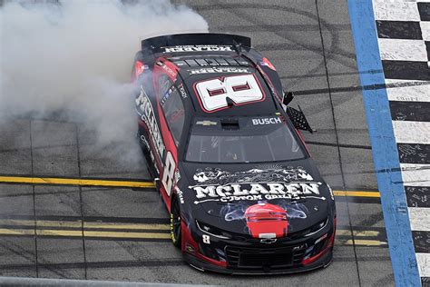 Nascar Cup Talladega Kyle Busch Wins As Wallace Wrecks From The Lead