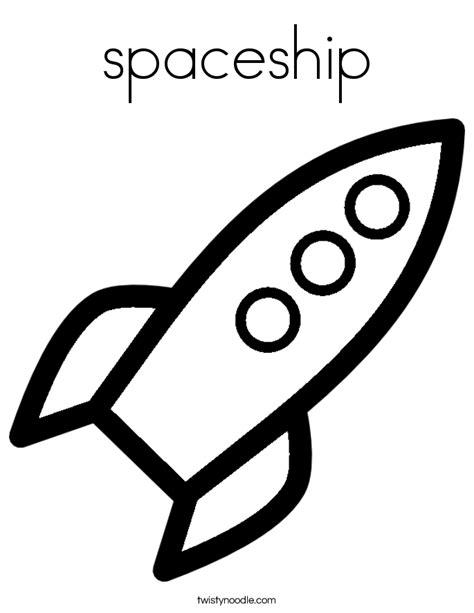 Free printable astronaut coloring pages for kids. spaceship Coloring Page - Twisty Noodle