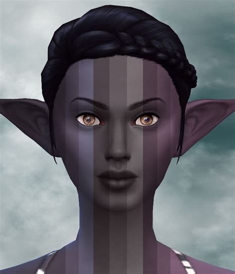 9 Skin Tones In Grey Blue And Purple For Dark Elves And