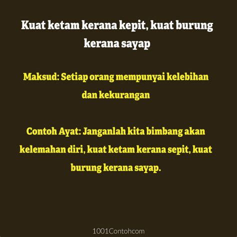 Peribahasa bahasa melayu (bm) : Koleksi Peribahasa Melayu Maksud Serta Contoh Ayat - 1001 ...