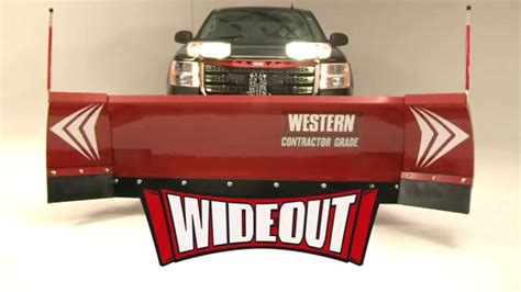Western Wide Out Adjustable Wing Snow Plow Youtube