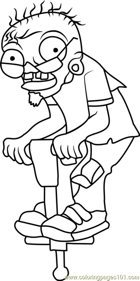 Choose your favorite coloring page and color it in bright colors. Pogo Zombie Coloring Page for Kids - Free Plants vs ...