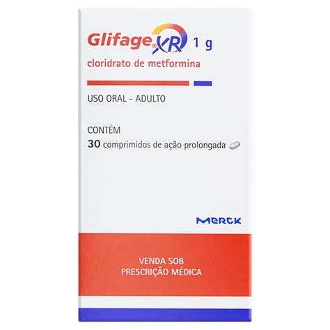 Glifage Xr 1g Merck Sa 30 Comprimidos