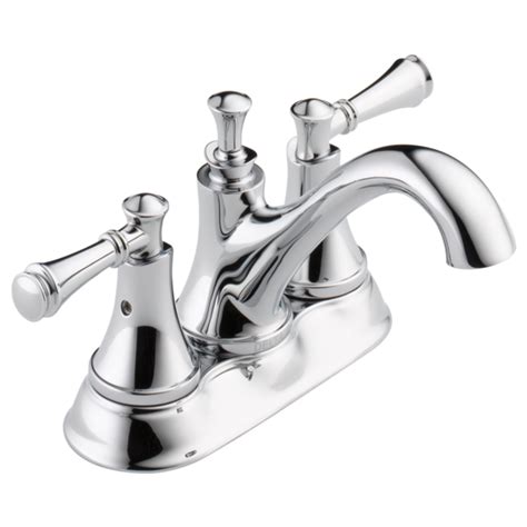 Two Handle Centerset Lavatory Faucet In Chrome 25713lf Bathroom Faucets Faucet Delta Faucets