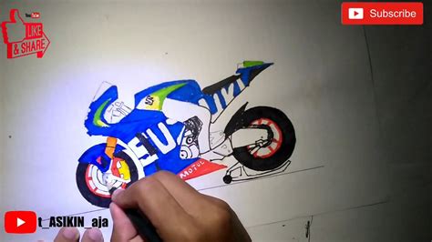 Motor moto gp,moto gp yamaha,moto gp valentino rossi,moto gp lorenzo,mesin moto gp. How to make drawing Suzuki ecstar moto GP / cara ...