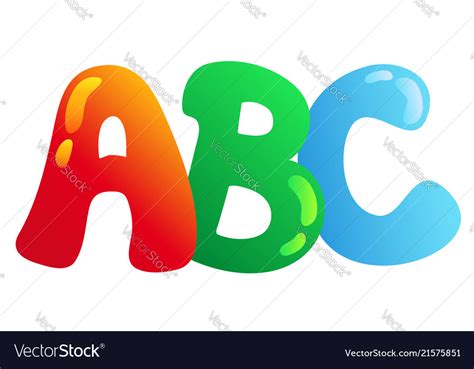 Cartoon Image Of Abc Letters Royalty Free Vector Imag