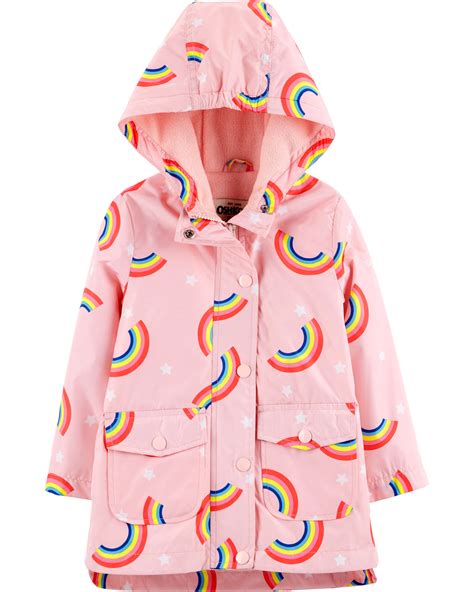 Toddler Girl Fleece Lined Rainbow Rain Jacket Carters Oshkosh Canada