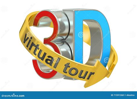 3d Virtual Tour Concept 3d Rendering Stock Illustration Illustration