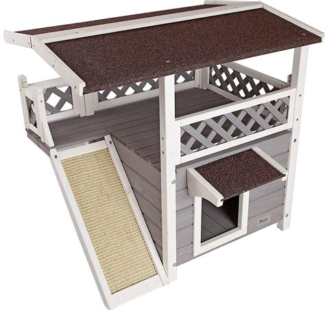 Petsfit 2 Story Outdoor Weatherproof Cat House