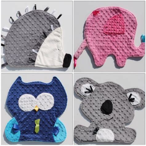 Animal Taggie Blanket Homemade Baby Toys Baby Sewing Taggie Blanket