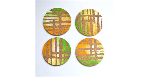 Diy Cork Painted Coasters Popsugar Smart Living