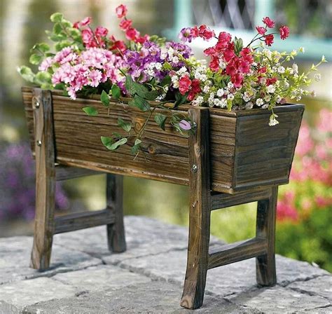 love this rustic wood planter diy planter box wooden planters pallet planters garden yard