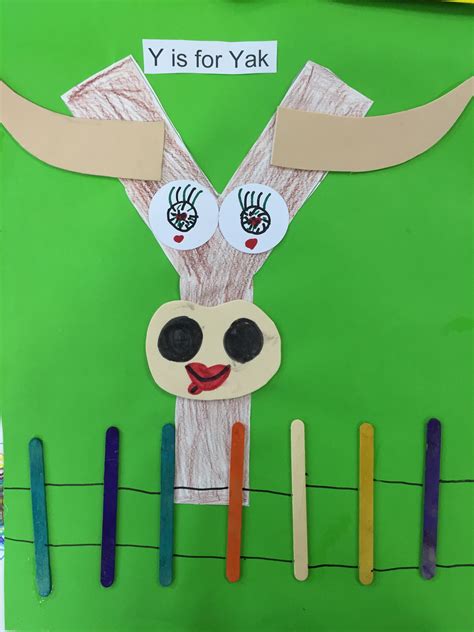 Y Is For Yak Art Fine Motor Craft Abc Fun Activity For Preschoolers Learning The Vocabulary