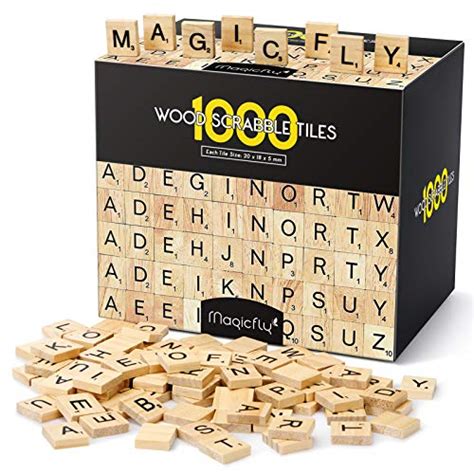 1000 Pcs Scrabble Tiles Magicfly Wooden Letter Tiles A Z Capital