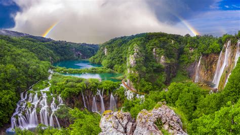 Morning Over Waterfalls In Plitvice Lakes National Park Croatia