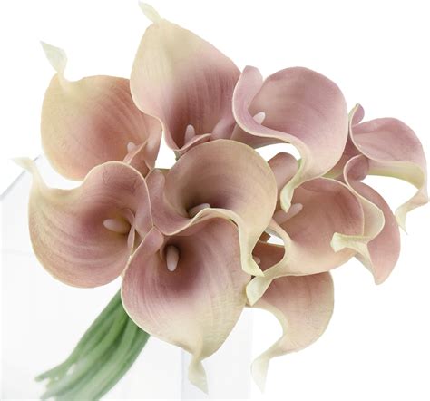 Fiveseasonstuff Stems Of Real Touch Calla Lilies Artificial Flower