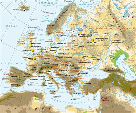 Carte Europe Villes Vacances Arts Guides Voyages