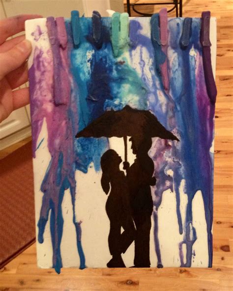 Imogen Art Melted Crayon Art Silhouette Portrait