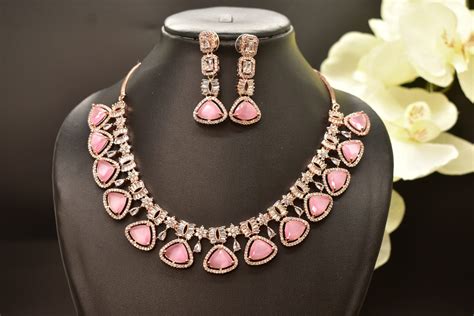 Rosegold Ad Pink Necklace For Women Shop Now Trink Wink Jewels