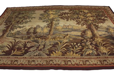 Late 19th Century Antique French Aubusson Verdure Garden Tapestry Wall Hanging At 1stdibs