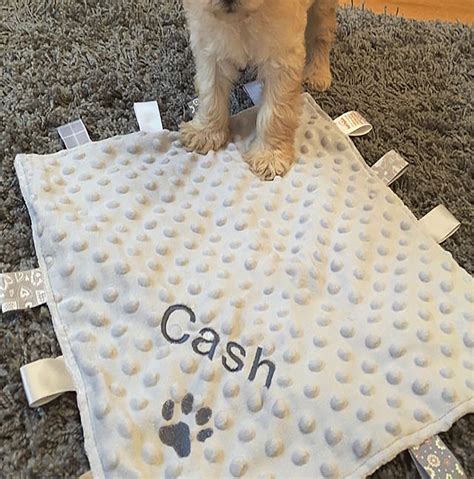 Personalised Pet Comforter Taggie Puppy Comfort Blanket With Etsy