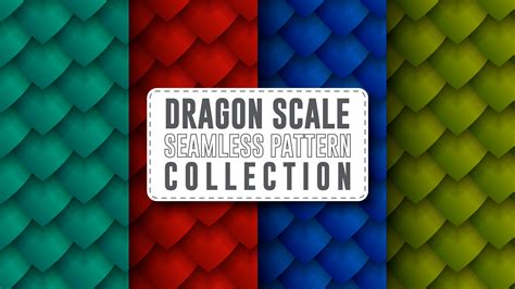 Dragon Scale Seamless Pattern Collection 1179032 Vector Art At Vecteezy