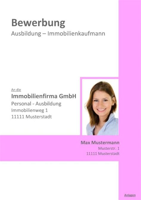 Deckblatt Bewerbung - kostenlose Muster für OpenOffice!