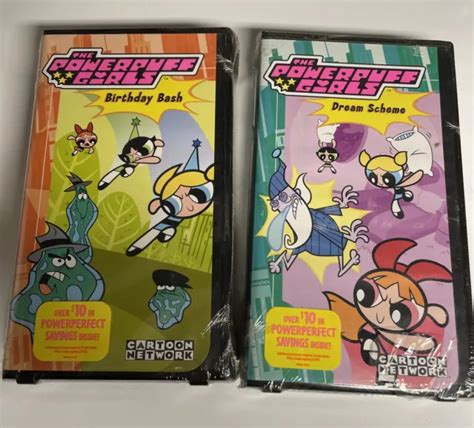 The Powerpuff Girls Birthday Bash And Dream Scheme Vhs 2000clam Shell Sealed 1000 Picclick