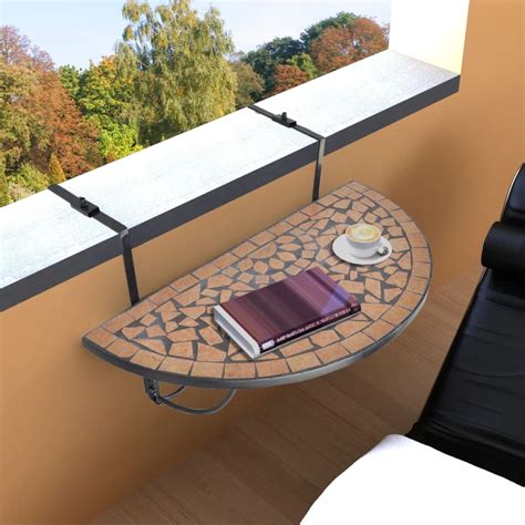 Mosaic Hanging Balcony Table Available In A Choice Of Colours