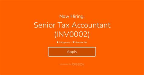 Senior Tax Accountant Inv0002 At Hammerjack