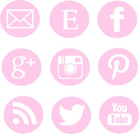 Items Similar To Pastel Pink Social Media Icons On Etsy