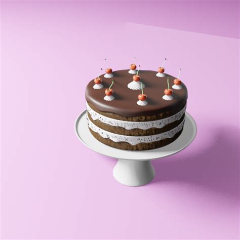 Cake Free 3d Sweetsdessert Models Blenderkit