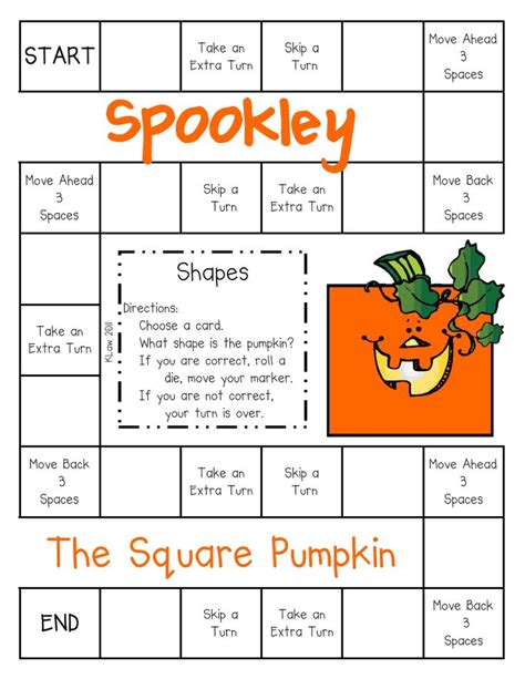 Free printable & coloring pages. Spookley Game--Shapes.pdf | Halloween preschool, Halloween ...