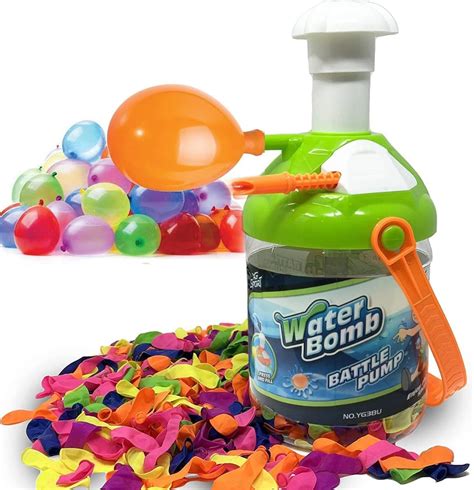 Water Balloon Pump With Easy Fill Tying Tool Kids Toy