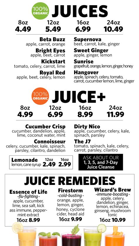 Pair new food with 1 medium smoothie calories vary by product price varies by smoothie and food selection. Juice | Alfalfa's Market